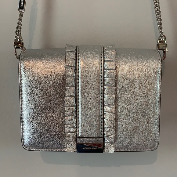 Michael Kors Handbags - MICHAEL KORS jade ruffle crossbody/clutch